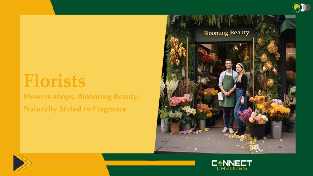 Florists with flowers shops