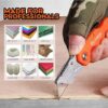 M MEEPO 4-Pack Heavy Duty Folding Box Cutter – Razor Sharp Blades - Image 2