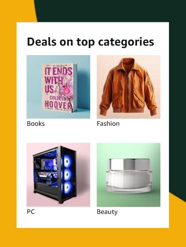 Deals on top categories