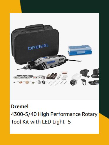 Dremel 4300-5/40 High Performance Rotary Tool Kit with LED Light- 5