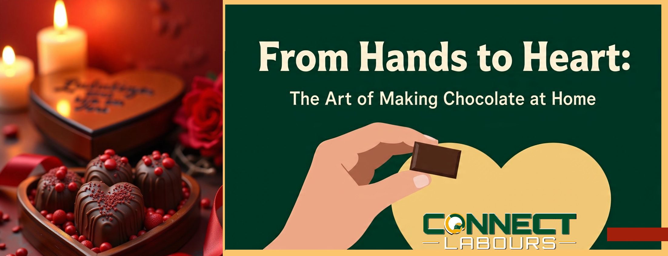 made for each other, rose candle and chocolate